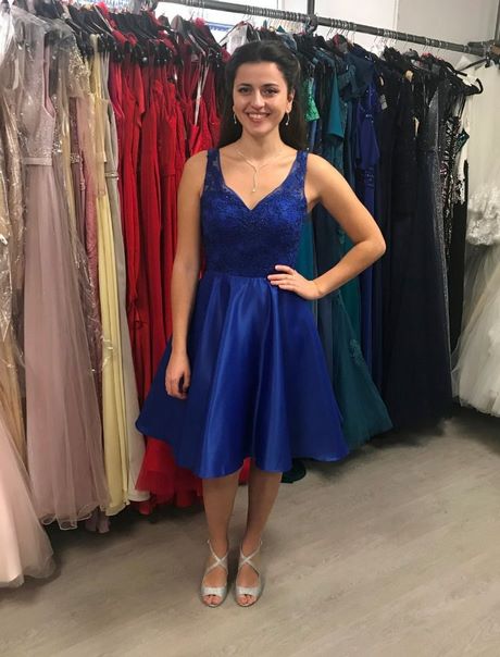 Robe ceremonie bleu electrique