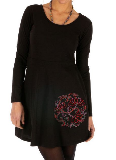 Robe chic noire femme