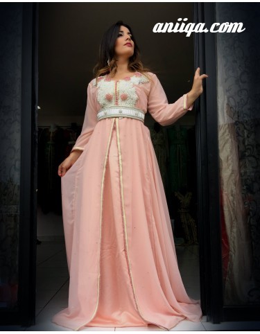 Robe classe rose pale