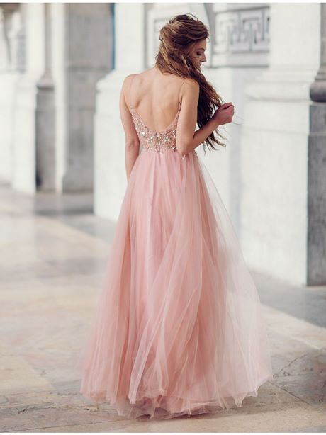 Robe classe rose pale