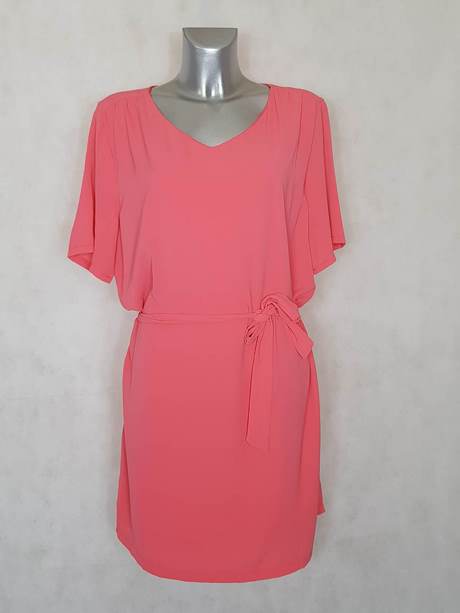 Robe corail droite