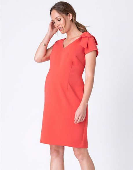 Robe corail droite