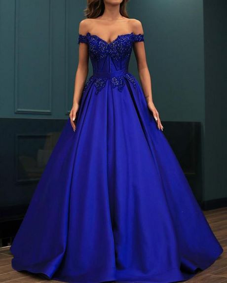 Robe de fiancaille bleu roi