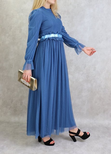 Robe de soirée couleur bleu