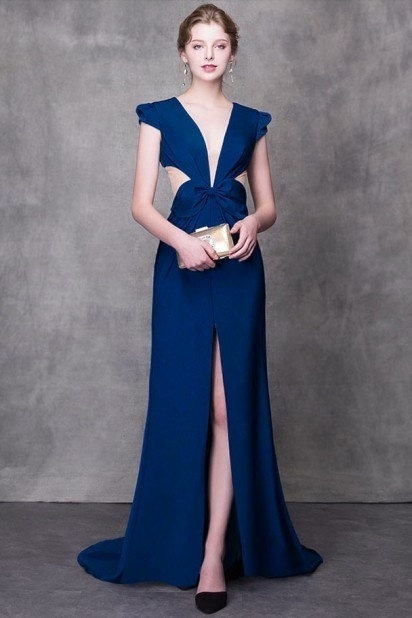 Robe de soirée en bleu