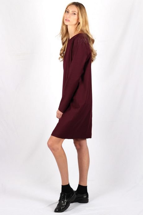 Robe droite bordeaux