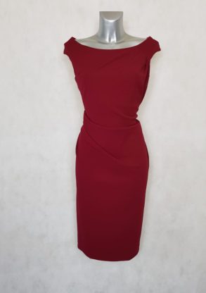 Robe droite bordeaux