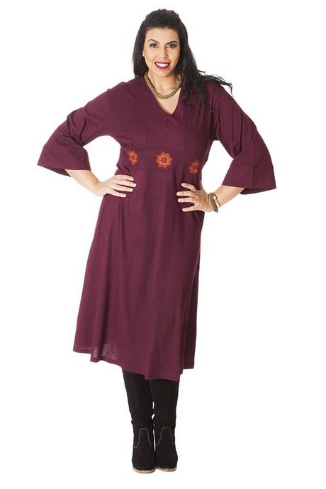 Robe droite bordeaux