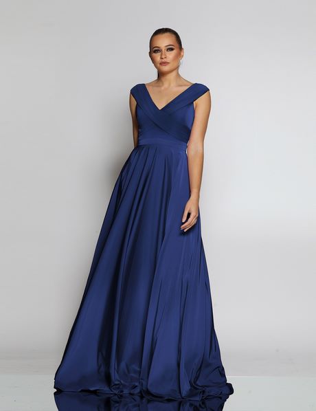 Robe évasée bleu marine