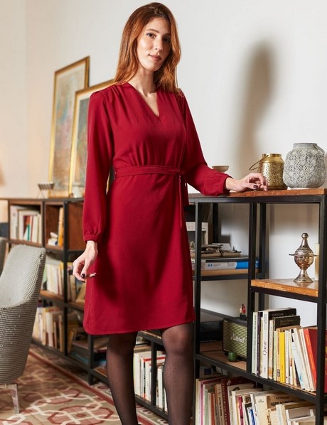 Robe fluide bordeaux