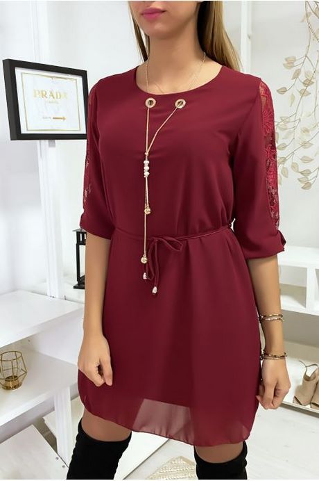 Robe fluide bordeaux