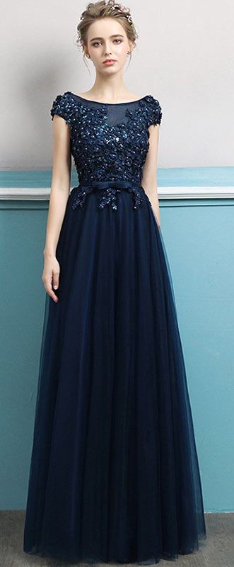 Robe gala bleu