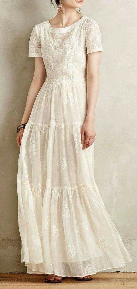 Robe longue blanche vintage