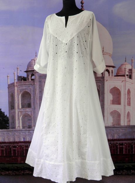 Robe longue blanche vintage