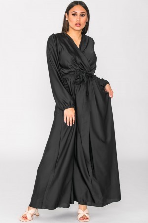 Robe longue cintrée noire