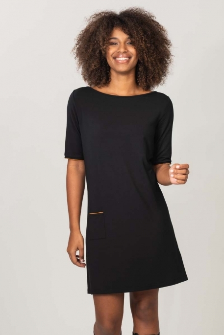 Robe manche courte noire