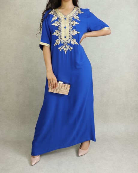 Robe manche longue bleu roi