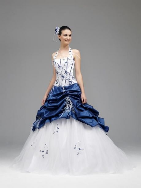 Robe mariage bleu roi