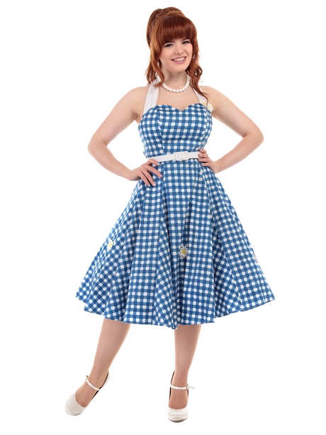 Robe retro bleu