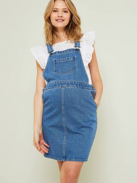 Robe salopette en jean femme