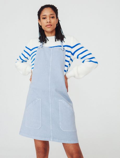 Robe salopette en jean femme