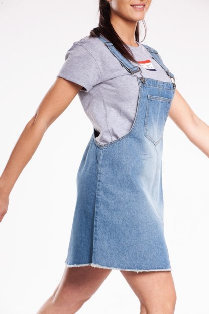 Robe salopette en jean femme