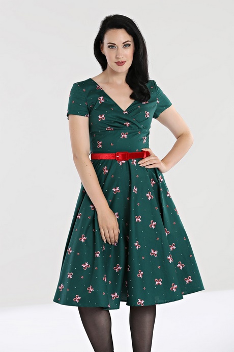 Robe vintage verte année 50