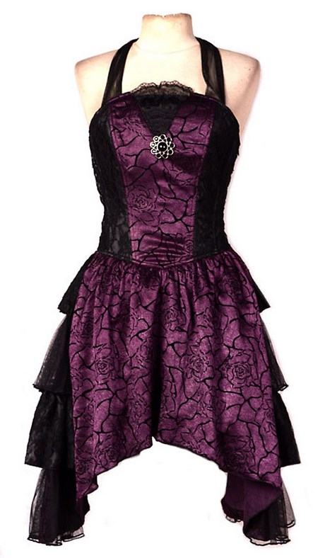 Robe violette et noire