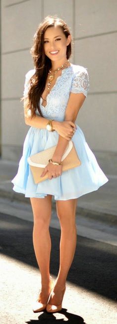 Tenue robe bleu