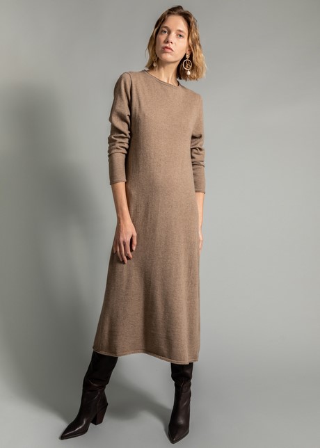 Longue robe en laine