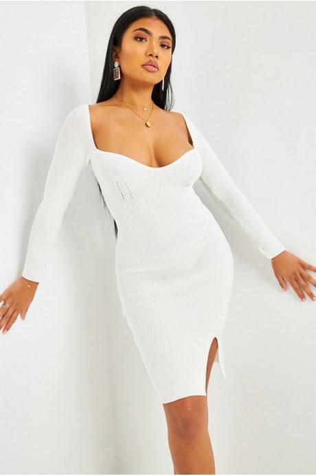 Robe blanche cintree