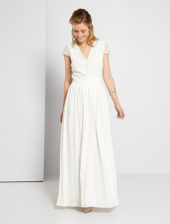 Robe blanche de ceremonie femme