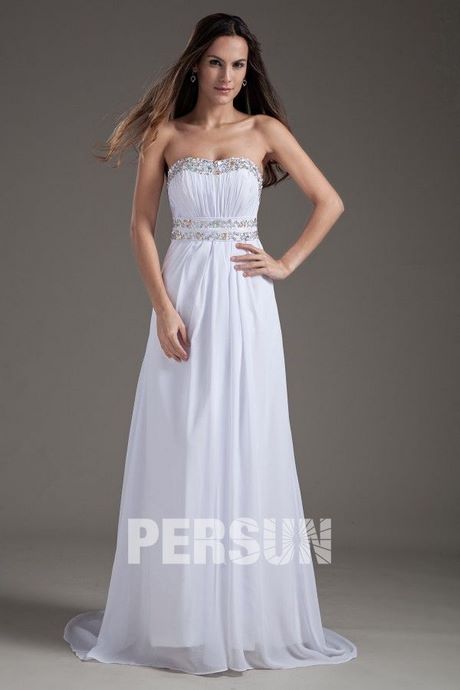 Robe blanche longue bustier