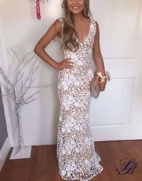 Robe blanche soirée longue