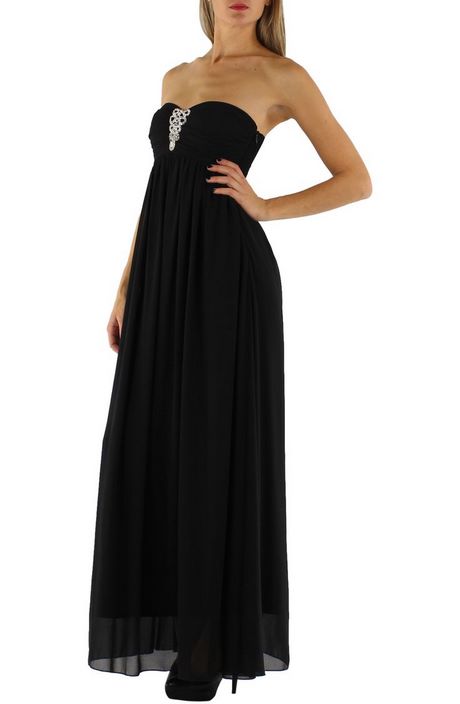 Robe bustier longue noire soirée