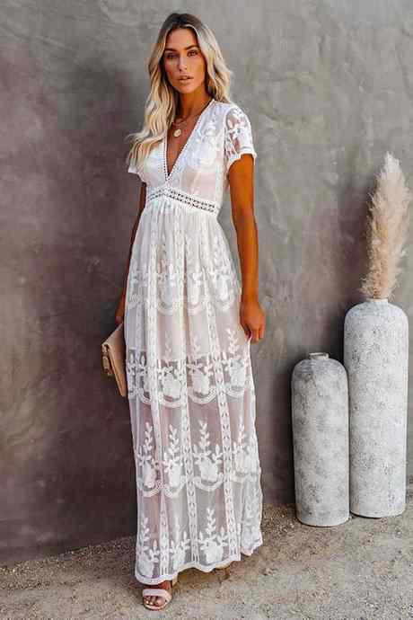 Robe champetre blanche