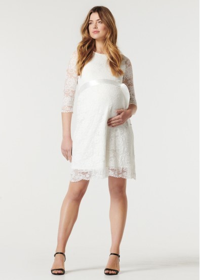 Robe cocktail longue blanche