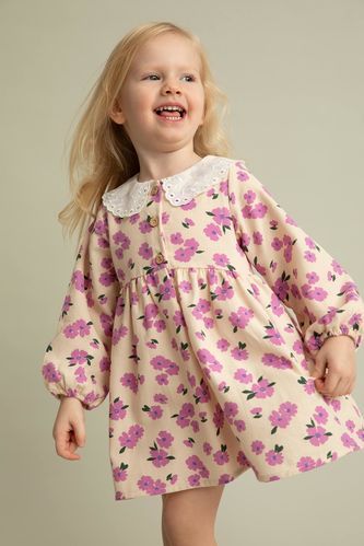 Robe coton manches longues