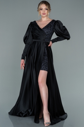 Robe de soirée longue avec des manches