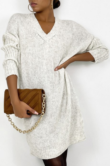 Robe en laine pull femme