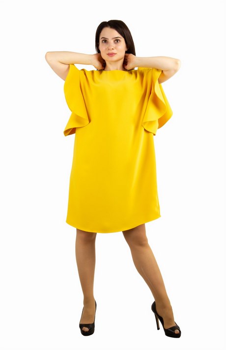 Robe jaune manche courte