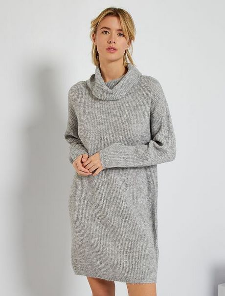 Robe laine col roulé