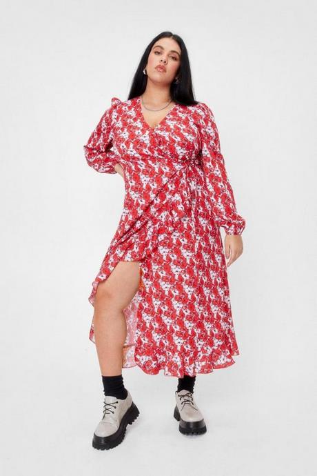 Robe longue a volant femme