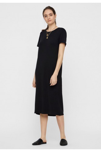 Robe longue noire tee shirt