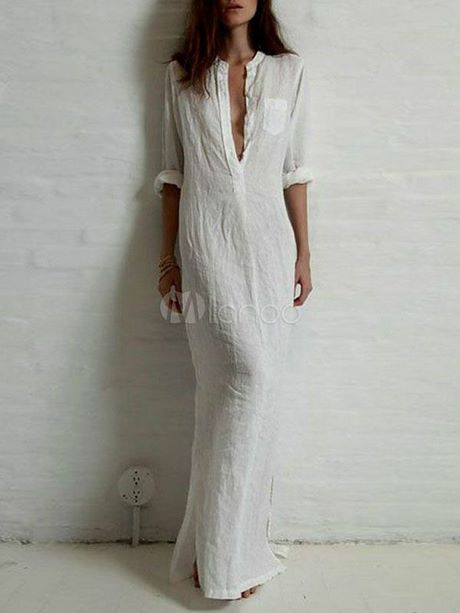 Robe longue pas cher blanche