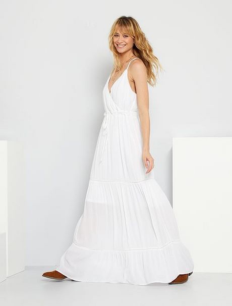 Robe longue pas cher blanche