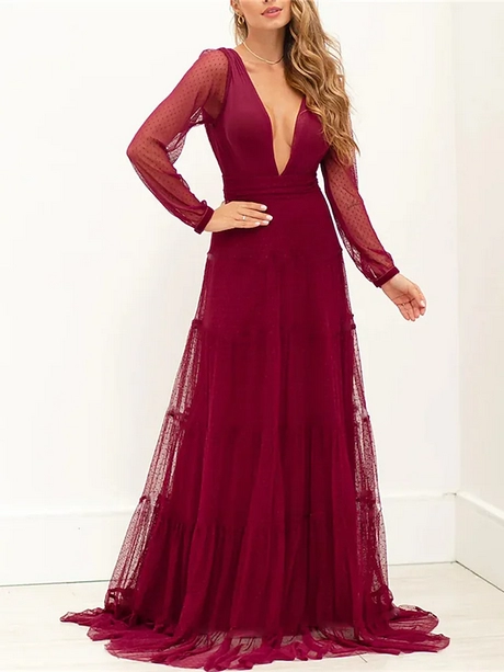 Robe maxi bordeau