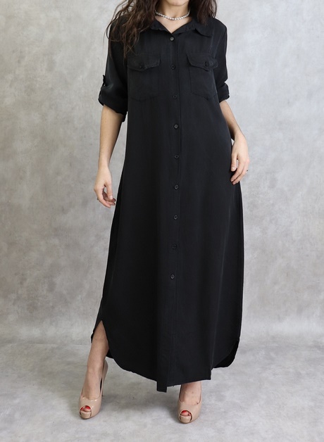 Robe noire fluide longue