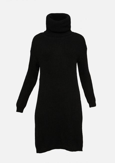 Robe pull col roulé femme