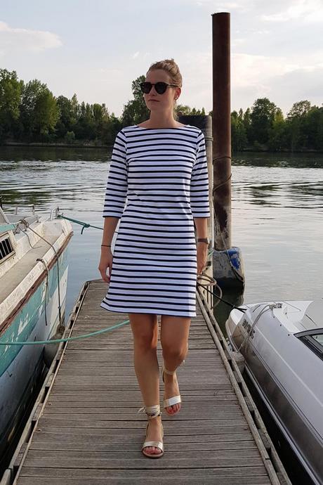 Robe tee shirt mariniere